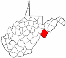 West Virginia Map showing Pendleton County