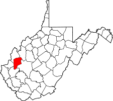 West Virginia Map showing Putnam County