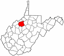 West Virginia Map showing Ritchie County