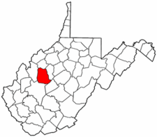West Virginia Map showing Roane County