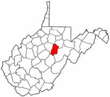 West Virginia Map showing Upshur County