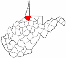 West Virginia Map showing Wetzel County
