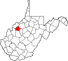 West Virginia Map showing Wirt County