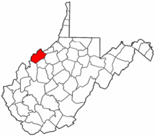 West Virginia Map showing Wood County