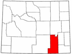 Wyoming Map showing Albany County