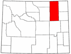 Wyoming Map showing Campbell County