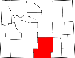 Wyoming Map showing Carbon County