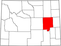 Wyoming Map showing Converse County