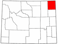 Wyoming Map showing Crook County
