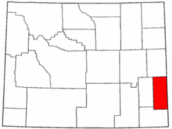 Wyoming Map showing Goshen County