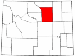 Wyoming Map showing Johnson County