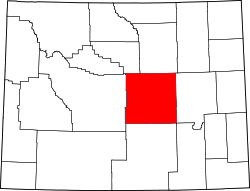 Wyoming Map showing Natrona County