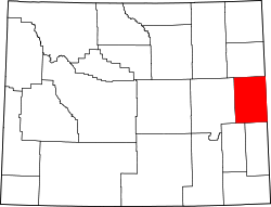 Wyoming Map showing Niobrara County