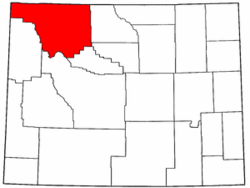 Wyoming Map showing Park County