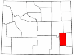 Wyoming Map showing Platte County
