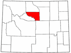 Wyoming Map showing Washakie County