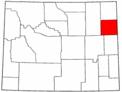 Wyoming Map showing Weston County
